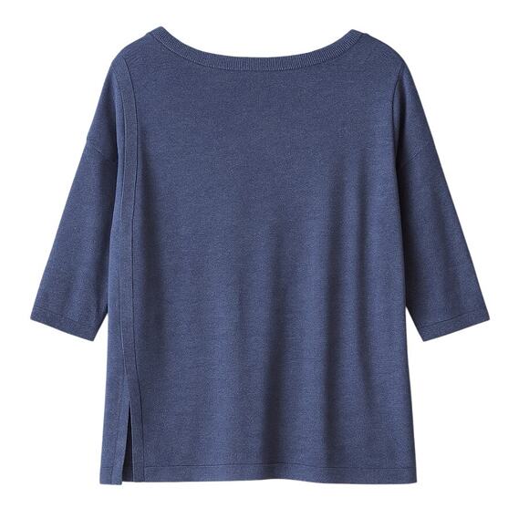 WHBM Boxy Layer Navy Shimmer Pullover Poncho Sweater Size XS (Runs Large)πβ¨π - Picture 5 of 16